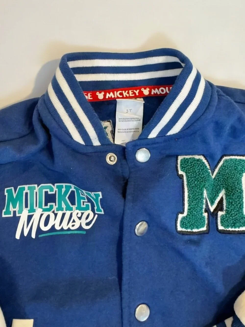 Disney Mickey Mouse Varsity Bomber Jacket 3T